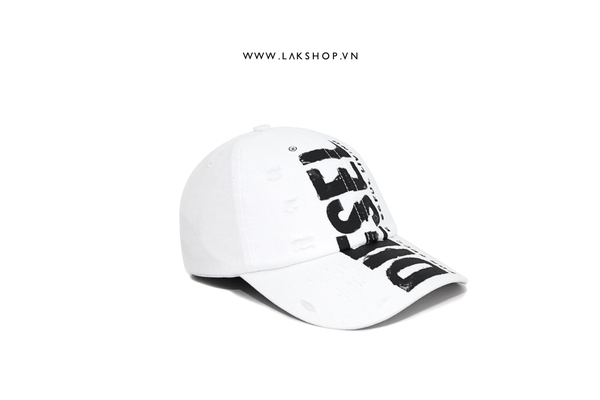 Djesel Logo Print White Baseball Cap