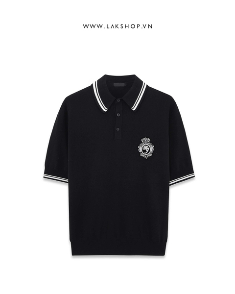 DG Black Silver Logo Polo Knit Shirt