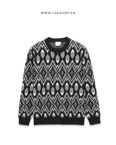 Black Canarium Pattern Sweater cs2