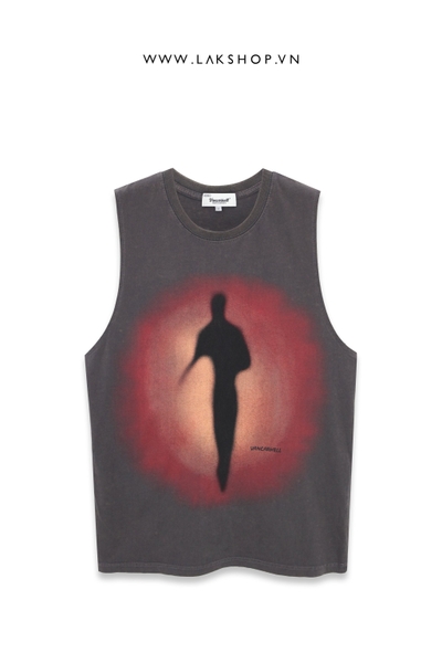 Grey Graphic Print Tanktop cx2