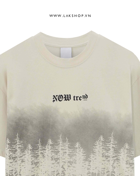 Áo Begie Forest Grapphic Print T-Shirt