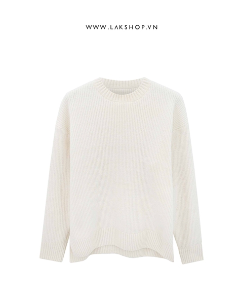 White Classic Velvet Sweater cs2