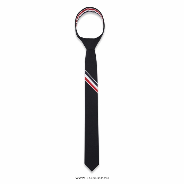 Cà Vạt TB Engineered Stripe Necktie in Black