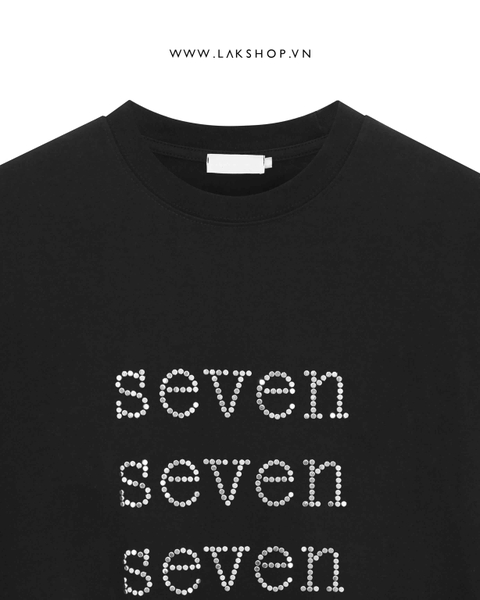 Seven Seven Seven Stud Black T-shirt