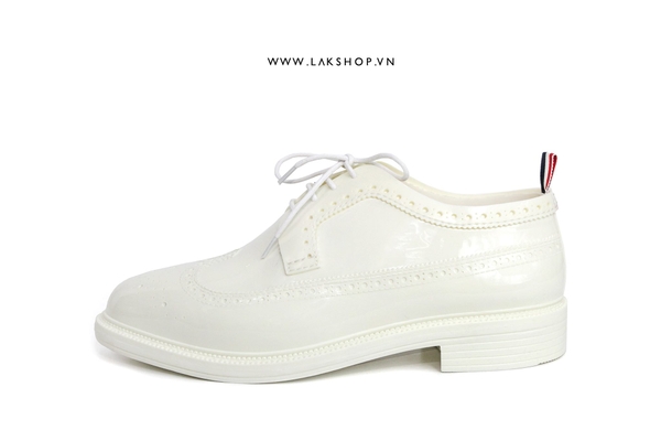 Th0m Br0wne Cream White Rubber Classic Longwing Brogues