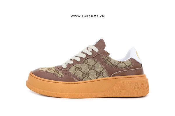 Guccj Beige and Ebony GG Canvas Sneaker cs2