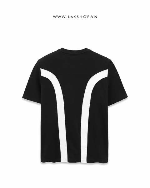 Áo Oversized Black with Trim Shoulder Padding T-shirt