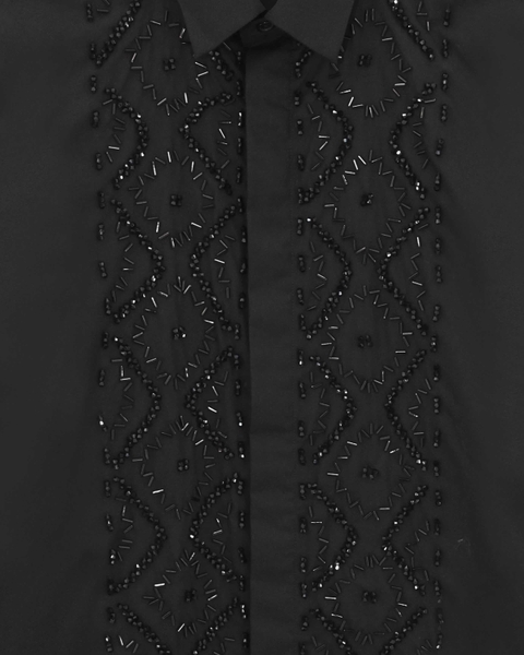 Áo Embroidered Black Stones Black Shirt