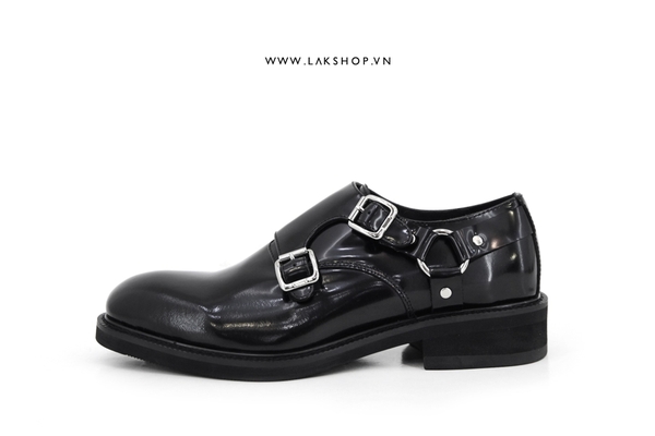 Giày Black with Ring Buckle Platform Shoes cs2
