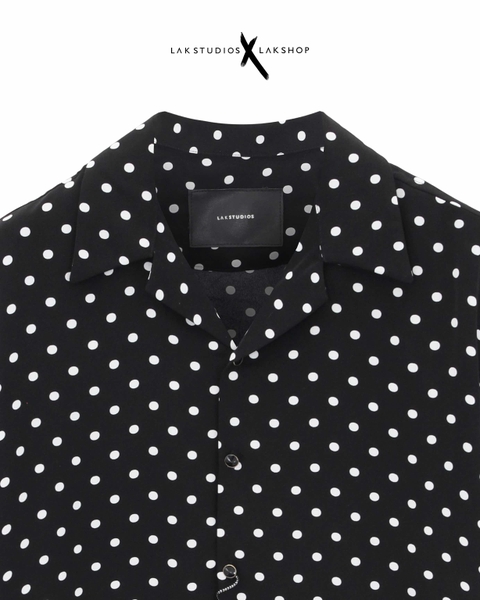 Áo Lak Studios Polka-dot Stripe Short-Sleeve Shirts