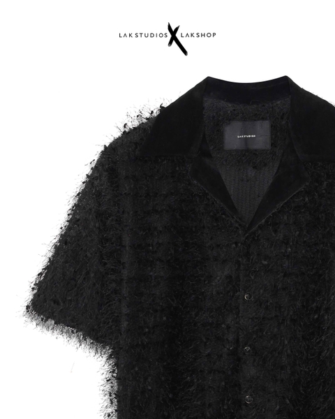 Áo Lak Studios Tassels Velvet Short-Sleeve Shirts