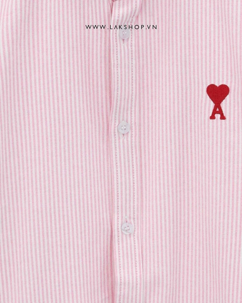 AMl De Coeur Oxford Shirt Pink Stripe