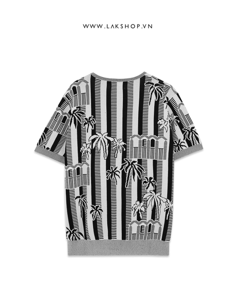 Palm Tree Knit Polo Shirts