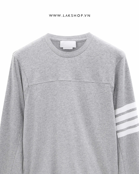 T.B Grey 4-Bar Striped Crewneck Sweatshirt cs2
