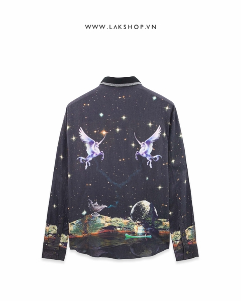 White Horse Wings Print Shirt