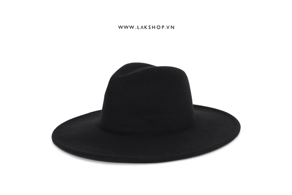 Mũ Fedora Đen rộng vành 9cm