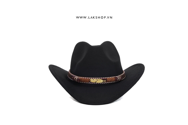 Mũ Black Felt Cowboy Hat