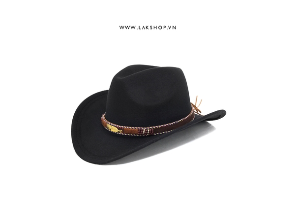 Mũ Black Felt Cowboy Hat
