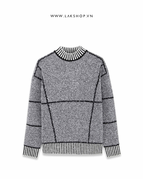 Áo Grey Smoke Check Sweater cs2