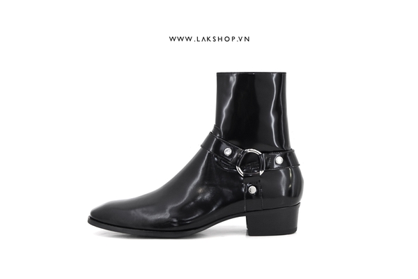 Sajnt Laurent Wyatt Harness Boots in Smooth Leather