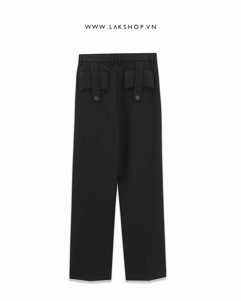 Quần Black Pocket Wide-Leg Trouser