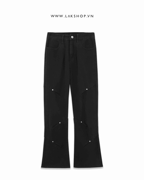 Quần Black Stud Flared Pants