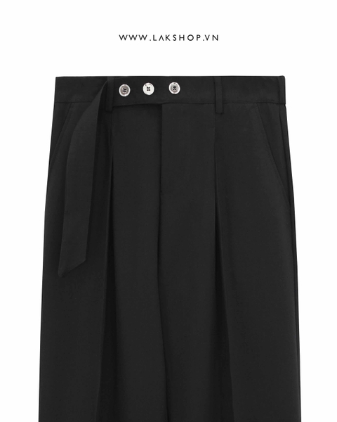 Quần Black 3-Button Wide-leg Pants