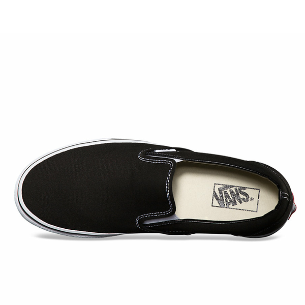 black n white slip on vans