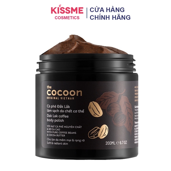 Tẩy Da Chết Cocoon Dak Lak Coffee Body Polish Từ Cà Phê Đak Lak 200ml