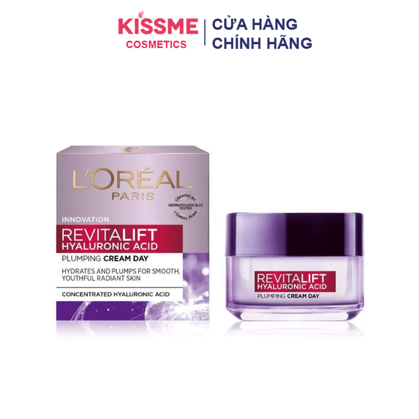 Kem dưỡng ẩm Loreal Paris Revitalift Hyaluronic Acid Plumping Cream day