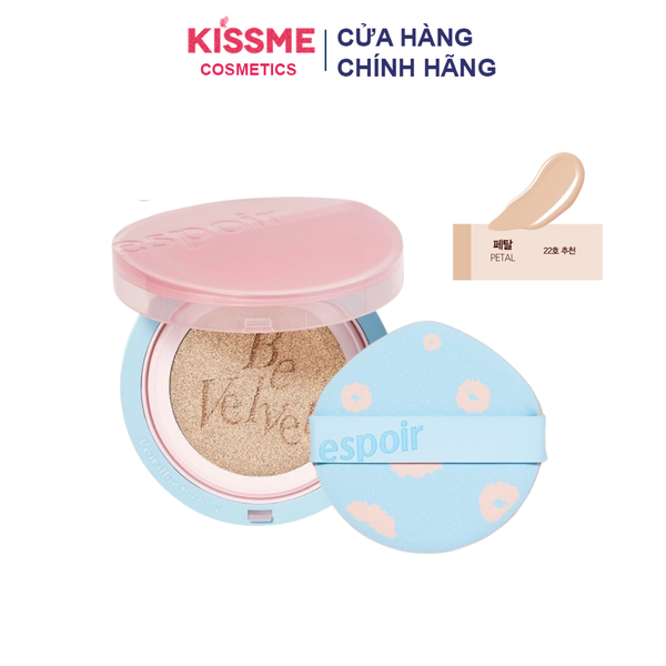 Phấn Nước Espoir Pro Tailor Be Velvet Cover Cushion New Class Cherry Blossom Edition