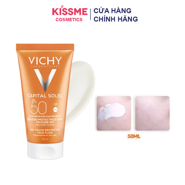 Kem Chống Nắng Da Dầu Nhạy Cảm Vichy Capital Soleil Dry Touch Face Fluide SPF50