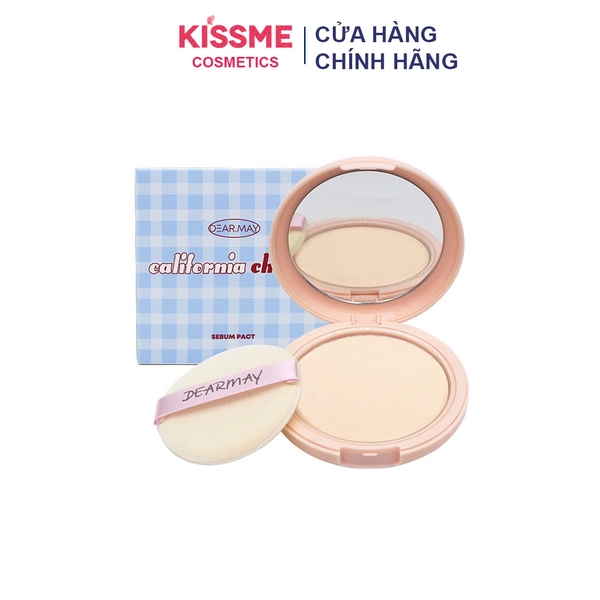 Phấn Phủ Dạng Nén Kiềm Dầu Dearmay California Cherry Sebum Pact 12g