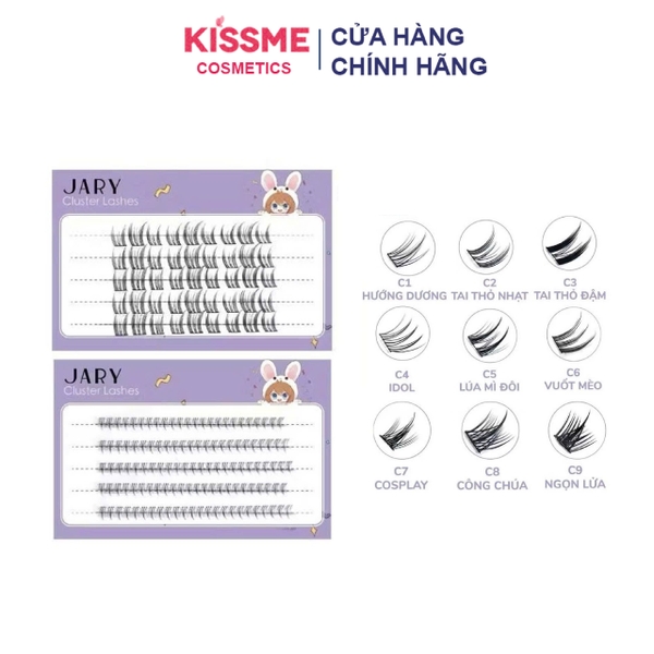 Lông Mi Cụm Tự Nhiên Jary Cluster Lashes - Hộp Nhựa 5 Hàng