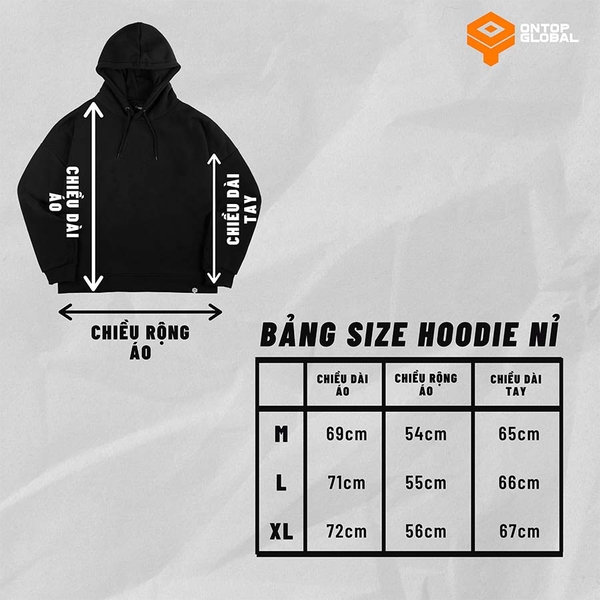 Áo hoodie nam đen giá rẻ Local Brand ONTOP