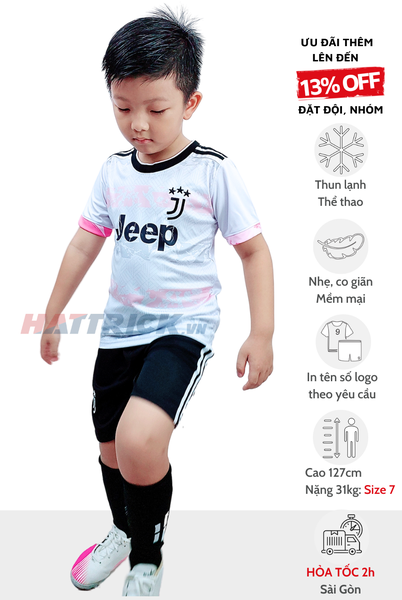 Quần áo bóng đá Trẻ Em Juventus 2023/24 trắng
