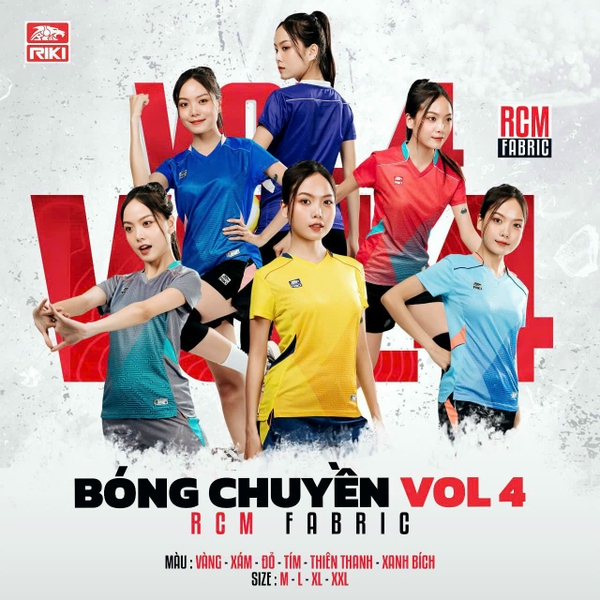 quần áo bóng chuyền nữ riki vol4