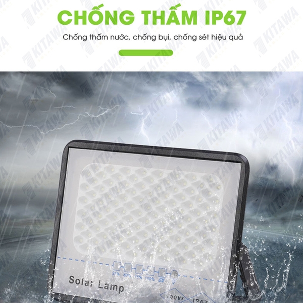 Đèn pha năng lượng mặt trời chống chói 300W KITAWA DP5300