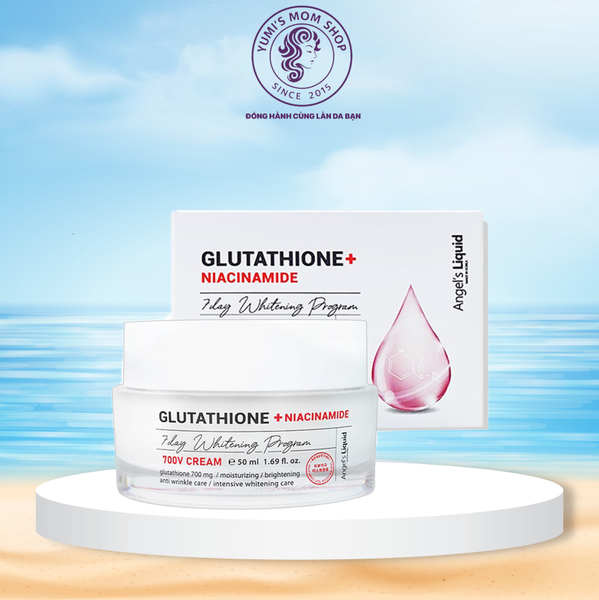 glutathione niacinamide 700 v cream Kem trị nám dưỡng trắng Angel's Liquid NIACINAMIDE + GLUTATHIONE 7 day  whitening program 700v cream