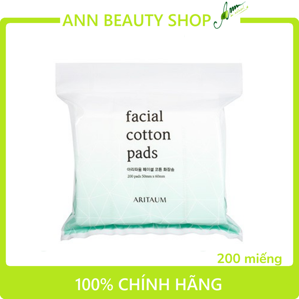 Bông tẩy trang Facial Cotton Pads Aritaum 200 MIẾNG