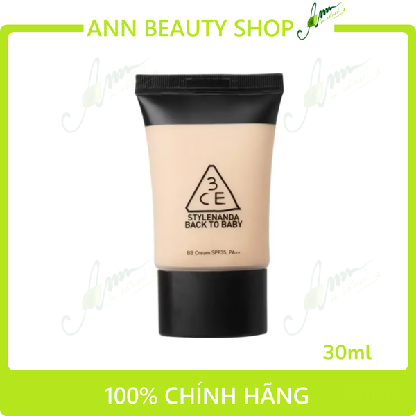 Kem Nền 3CE Back To Baby BB Cream 30ml