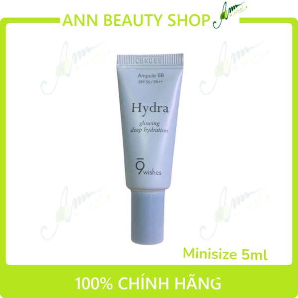 Kem Nền 9Wishes Ampule BB Hydra Glowing Deep Hydration Minisize 5ml