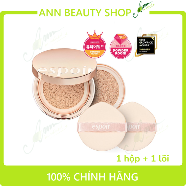 Phấn Nước Espoir Pro Tailor Be Glow Cushion SPF42 PA++ (1 hộp + 1 lõi)