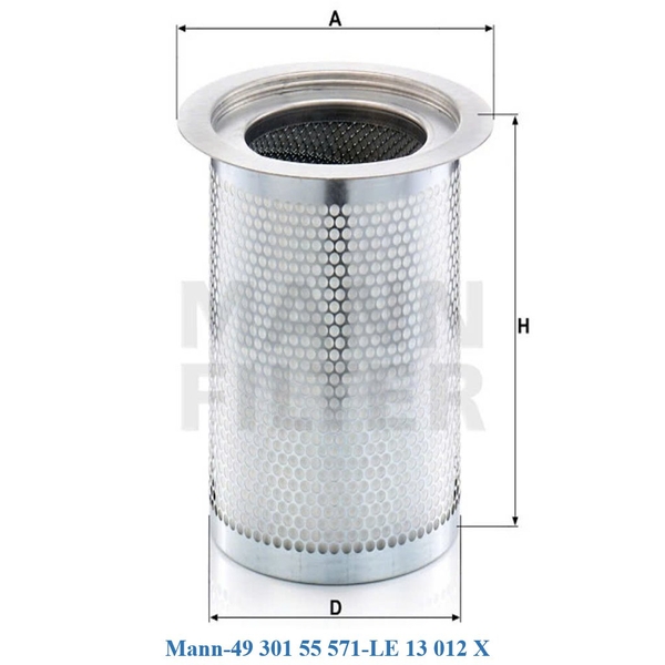 Lọc tách dầu Mann-49 301 55 571-LE 13 012 X