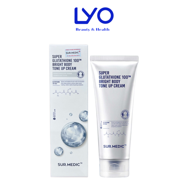 e166 - Kem Dng Th Trng Da Nng Tone Da Ton Thn Sur.Medic Super  Glutathione 100TM Bright Body Tone Up Cream Hn Quc 150ml - LYO SHOP