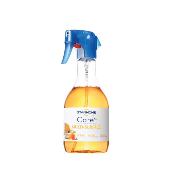 MULTI SURFACE CARE MANDARINE & LITCHI - Xịt làm sạch đa năng cho Xịt làm sạch đa năng cho da nhạy cảm hương quýt, vải Stanhome Multi Surface Care Mandarine & Litchi 500mlda nhạy cảm hương quýt, vải Stanhome 500ml