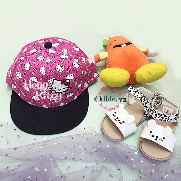 Nón trẻ em Hello Kitty hồng đậm S0012