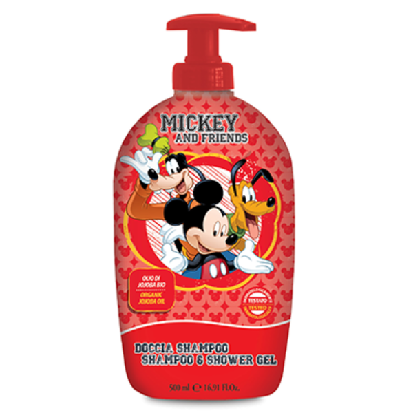 Gel tắm gội trẻ em Sodico Mickey and Friends chiết xuất tinh dầu Jojoba hữu cơ Sodico 500ML