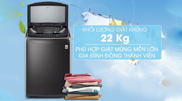 Máy giặt LG Inverter 22 kg TH2722SSAK