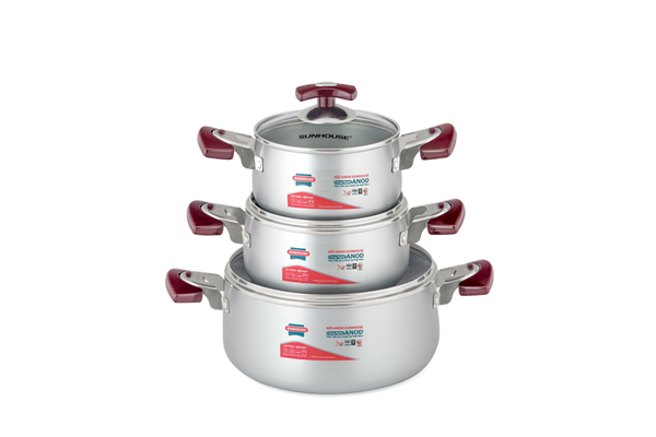 Bộ nồi anod SUNHOUSE SH6633-20 quai EB (16, 20, 24)
